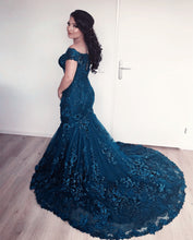 Load image into Gallery viewer, Stylish Lace Mermaid Evening Dresses Off-the-shoulder Prom Gowns