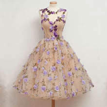 Load image into Gallery viewer, vintage 1950s swing embroiderty party dress-alinanova
