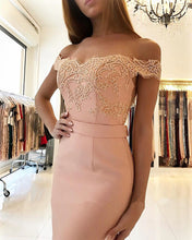 Load image into Gallery viewer, nude-pink-prom-dresses-long-mermaid-evening-gowns
