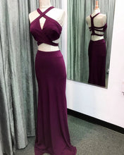 Load image into Gallery viewer, Long Jersey Two Piece Prom Dresses Mermaid