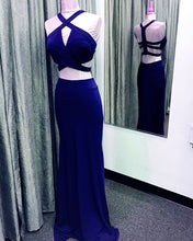 Load image into Gallery viewer, Long Jersey Two Piece Prom Dresses Mermaid