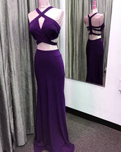 Load image into Gallery viewer, Long Jersey Two Piece Prom Dresses Mermaid