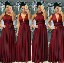 Load image into Gallery viewer, Sexy Long Burgundy Bridesmaid Dresses