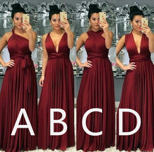 Load image into Gallery viewer,  Long Convertible Jersey Bridesmaid Dresses
