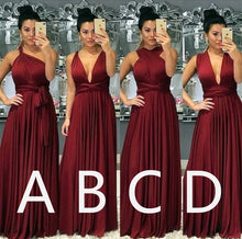 Load image into Gallery viewer, Long Convertible Jersey Bridesmaid Dresses