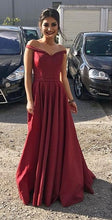 Load image into Gallery viewer, maroon prom dresses