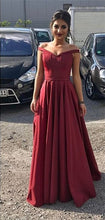 Load image into Gallery viewer, dark red prom dresses