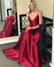 Load image into Gallery viewer, burgundy-prom-gown