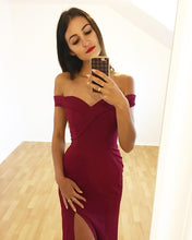 Load image into Gallery viewer, Wine-Red-Bridesmaid-Dresses