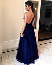 Load image into Gallery viewer, Long Tulle Floor Length Bridesmaid Dresses One Shoulder