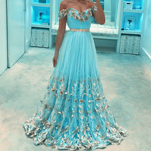 Load image into Gallery viewer, Elegant Lace Embroidery Sweetheart Tulle Formal Evening Dresses