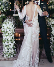 Load image into Gallery viewer, Illusion Back Mermaid Wedding Dress