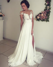 Load image into Gallery viewer, Boho Wedding Dress With Slit
