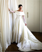 Load image into Gallery viewer, Sheer Sleeves Wedding Dress