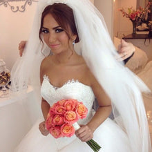 Load image into Gallery viewer, Lace Appliques Sweetheart Tulle Wedding Dresses Ball Gowns-alinanova