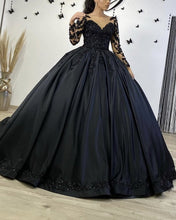 Load image into Gallery viewer, Black Wedding Ball Gown Dresses