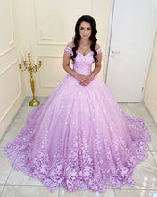 Load image into Gallery viewer, Lace Embroidery Quinceanera Dresses Ball Gown Off The Shoulder