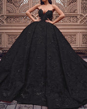 Load image into Gallery viewer, Black Lace Wedding Dress
