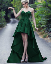 Load image into Gallery viewer, Green Prom Dresses High Low Hem Style