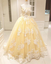 Load image into Gallery viewer, Lace Embroidery Tulle Ball Gown Strapless Dresses With Bow Sashes-alinanova