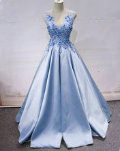 Load image into Gallery viewer, Light Blue Prom Dresses Ball Gown