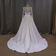 Load image into Gallery viewer, Lace Long Sleeves Taffeta Princess Wedding Dresses Off The Shoulder