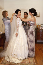 Load image into Gallery viewer, Lace Long Sleeves Taffeta Princess Wedding Dresses Off The Shoulder