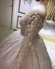 Load image into Gallery viewer, Lace Long Sleeves Wedding Ball Gown Dresses