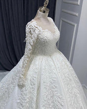 Load image into Gallery viewer, Lace Long Sleeves Wedding Ball Gown Dresses For Bride