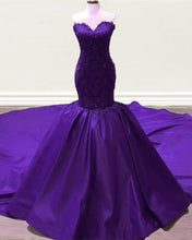 Load image into Gallery viewer, Purple Mermaid Prom Dresses
