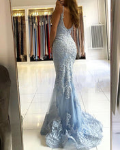 Load image into Gallery viewer, Baby Blue Mermaid Dresses