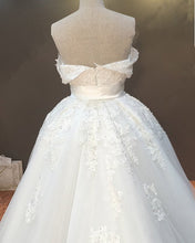 Load image into Gallery viewer, Lace Off Shoulder Mermaid Wedding Dresses Removable Skirt