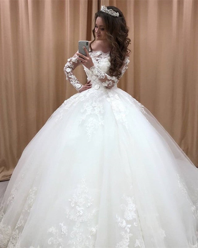 Princess Wedding Big Ball Gown Wedding Dresses With Bling Save Big
