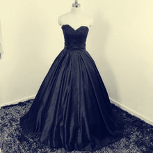 Load image into Gallery viewer, Lace Sweetheart Satin Ball Gown Prom Dresses