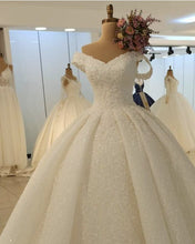 Load image into Gallery viewer, Lace Wedding Dress Princess Ball Gown Off Shoulder
