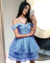 Load image into Gallery viewer, Light Blue Homecoming Dresses Elegant