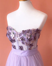 Load image into Gallery viewer, Strapless Tulle Empire Dresses Lace Embroidery Corset