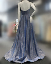 Load image into Gallery viewer, Sleeveless Prom Dresses Silver Glitter