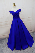 Load image into Gallery viewer, Long Satin Off The Shoulder Formal Dresses
