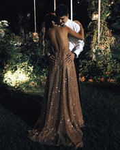 Load image into Gallery viewer, Backless Prom Dresses Long Sequin Gown
