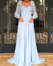 Load image into Gallery viewer, Long Sleeves Chiffon Evening Dress With Butterfly-alinanova
