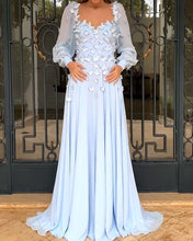 Load image into Gallery viewer, Long Sleeves Chiffon Evening Dress With Butterfly-alinanova