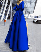 Load image into Gallery viewer, alinanova long sleeves evening dresses 7043 back