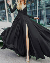 Load image into Gallery viewer, alinanova long sleeves evening dresses 7043 black