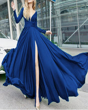 Load image into Gallery viewer, alinanova long sleeves evening dresses 7043 navy