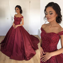 Load image into Gallery viewer, wine-red-wedding-dresses