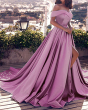 Load image into Gallery viewer, Mauve Bridesmaid Dresses Satin