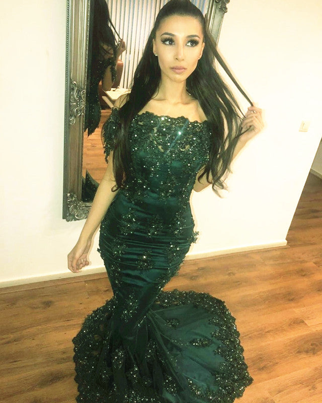 Lace V Neck Mermaid Prom Dresses Leg Split alinanova Lace V Neck Mermaid Prom Dresses Leg Split alinanova