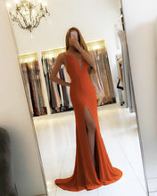Load image into Gallery viewer, Burnt Orange Bridesmaid Dress Mermaid