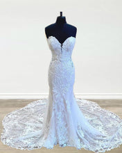 Load image into Gallery viewer, Mermaid Strapless Lace Wedding Dress